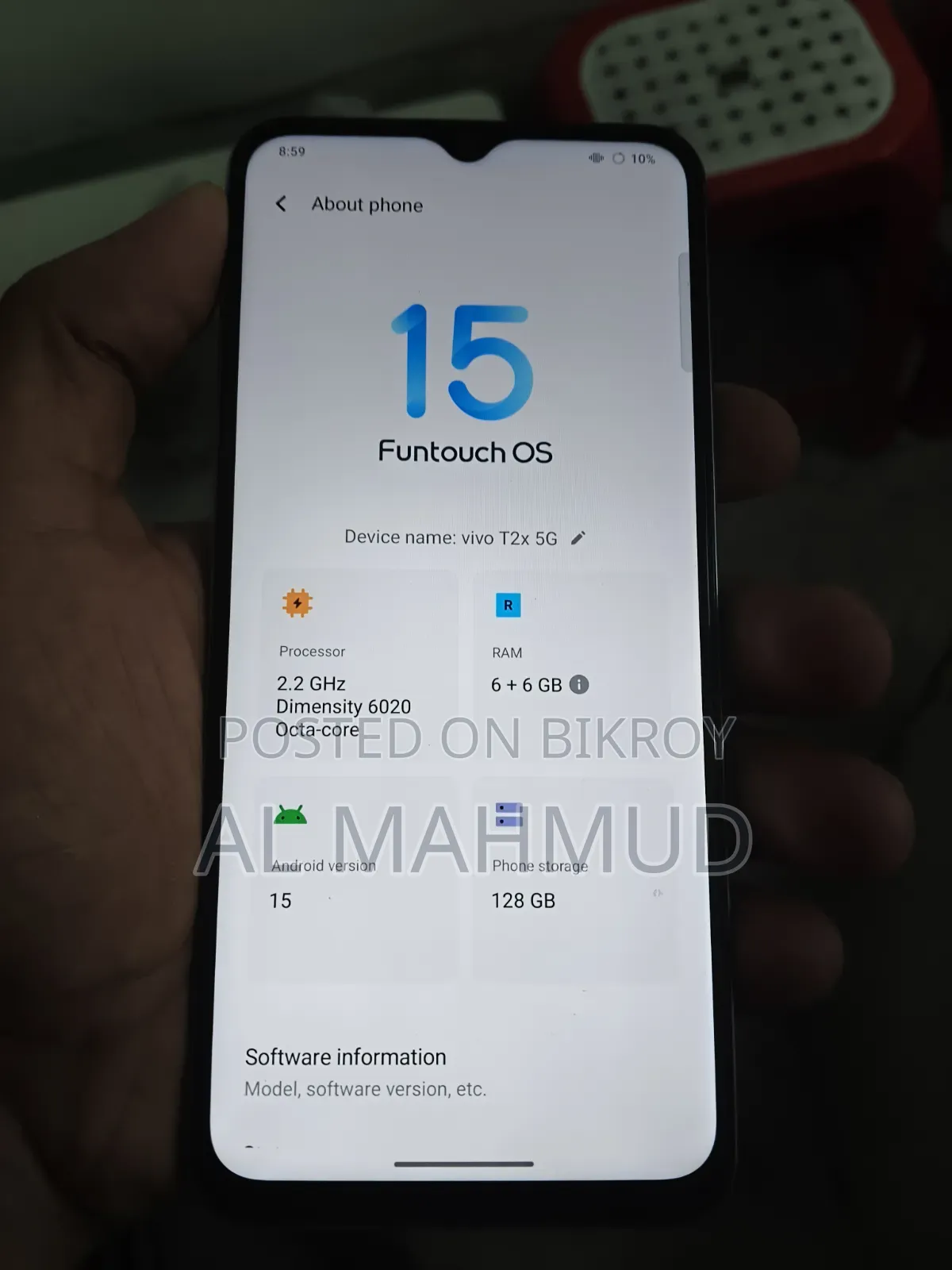 New Vivo T2x (India) 128 GB Blue