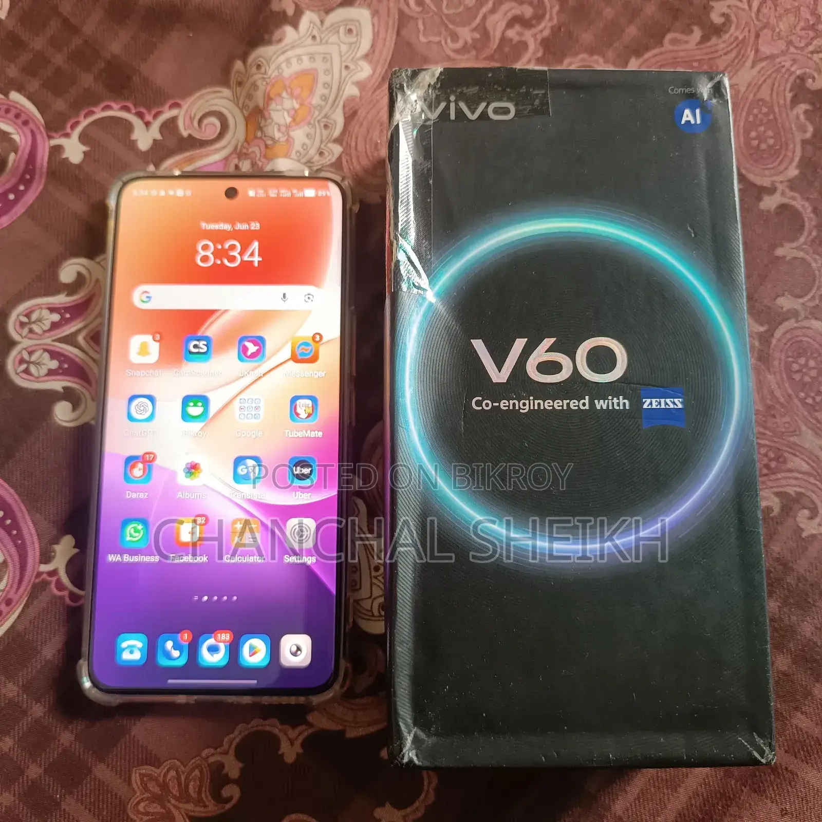Vivo V60 256 GB Blue
