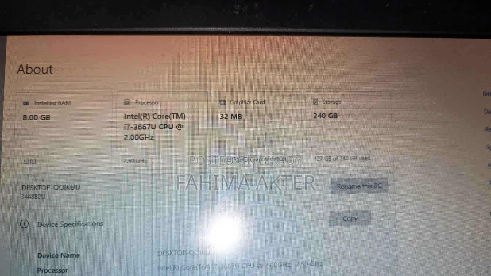 Laptop Lenovo ThinkPad X1 Carbon 8GB Intel Core i7 SSD 256GB