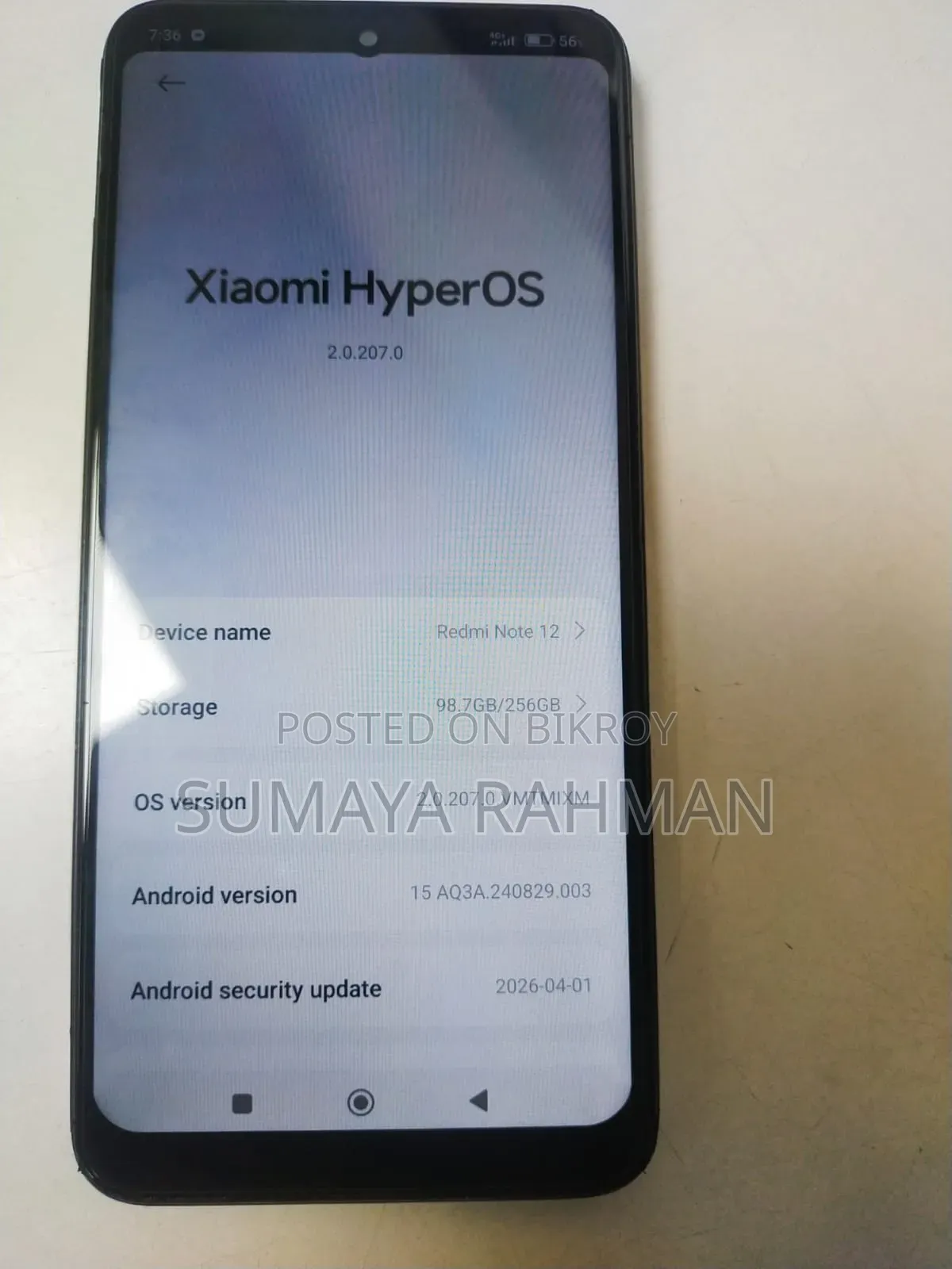 Xiaomi Redmi Note 12 256 GB Black