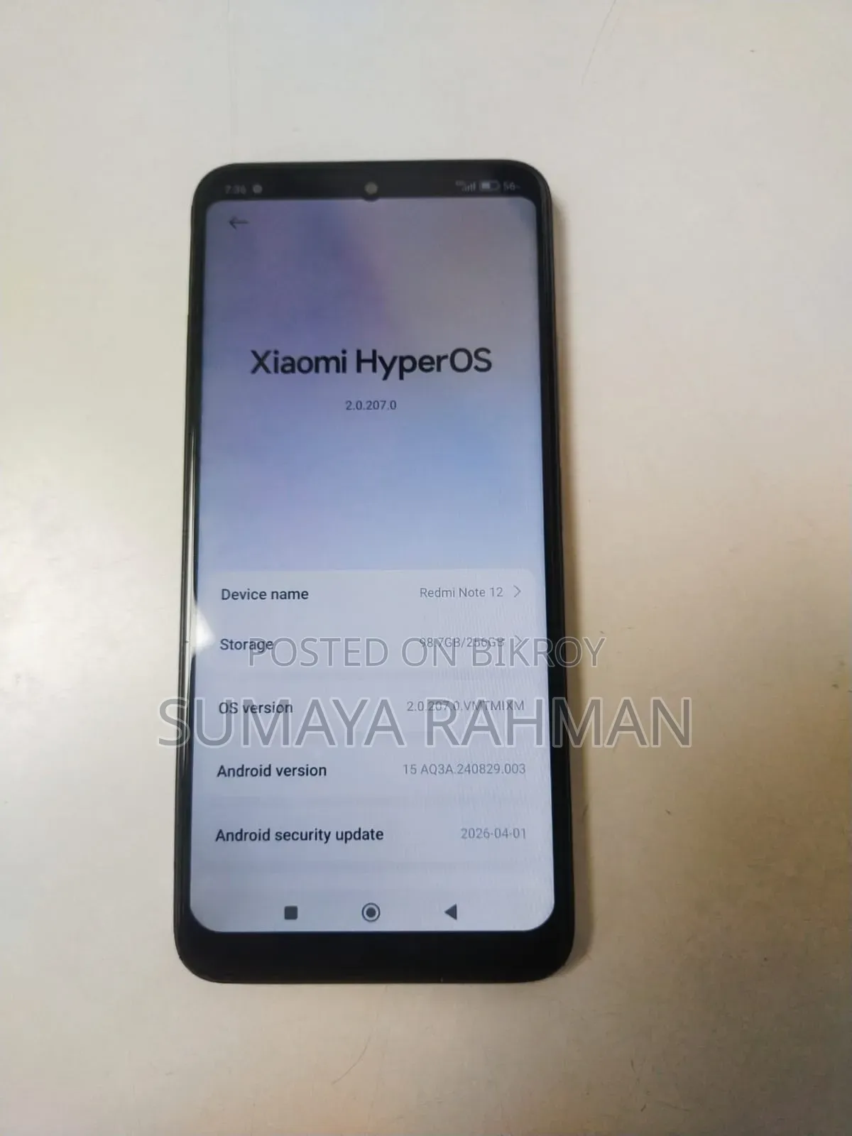 Xiaomi Redmi Note 12 256 GB Black