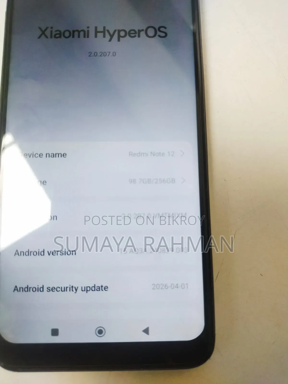 Xiaomi Redmi Note 12 256 GB Black