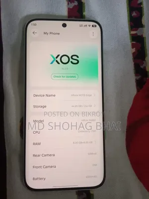 Infinix Note Edge 256 GB Silver