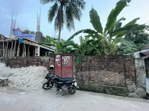 Corner plot for sale in Bogura Shibbati with approved 5-story plan.