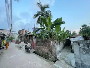 Corner plot for sale in Bogura Shibbati with approved 5-story plan.
