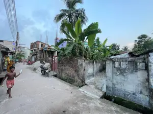 Corner plot for sale in Bogura Shibbati with approved 5-story plan.