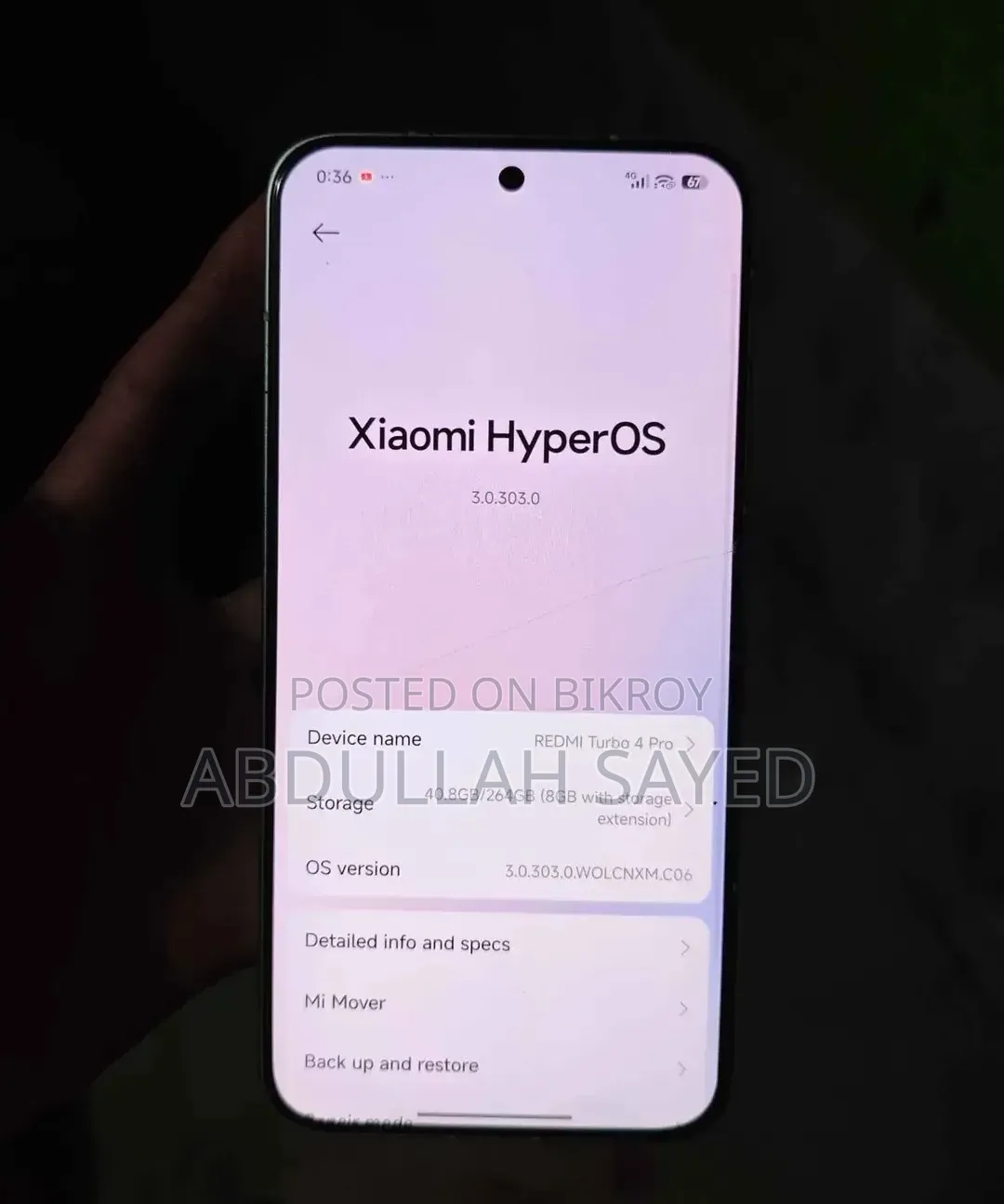 Xiaomi Redmi Turbo 4 Pro 256 GB White
