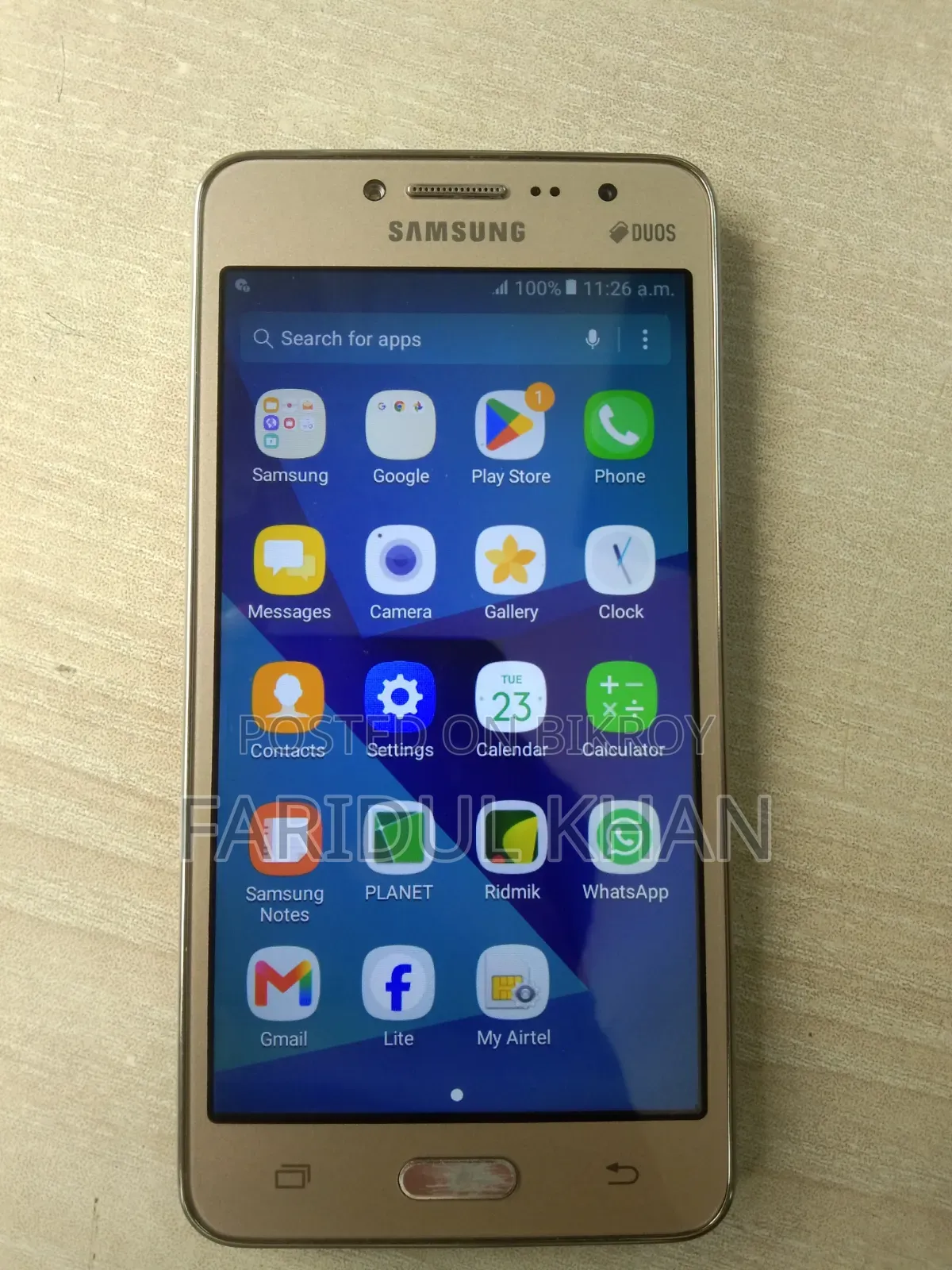 Samsung Galaxy Grand Prime Plus 8 GB Gold