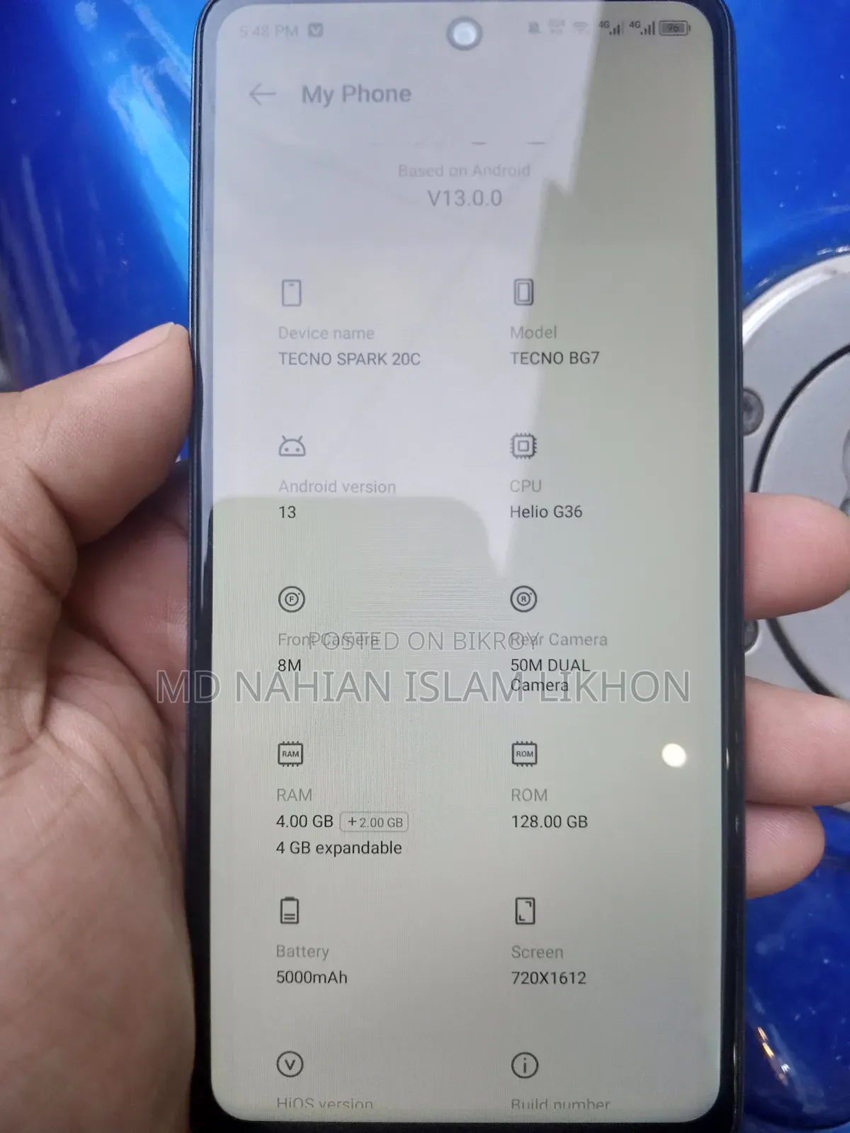 Tecno Spark 20C 128 GB Blue
