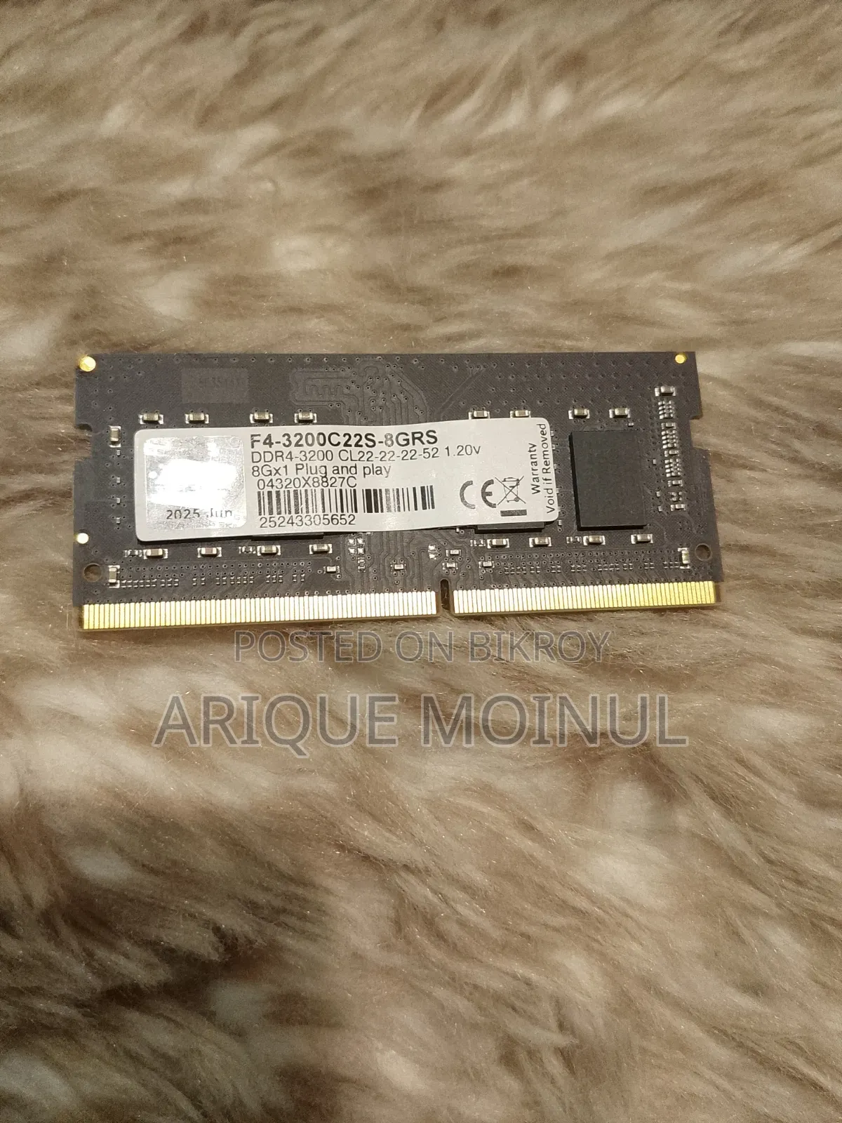 Laptop Gaming Ram G-Skill Ddr4 3200 MHZ 8gb