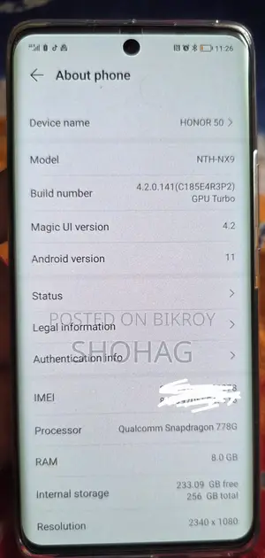 Honor 50 256 GB Purple