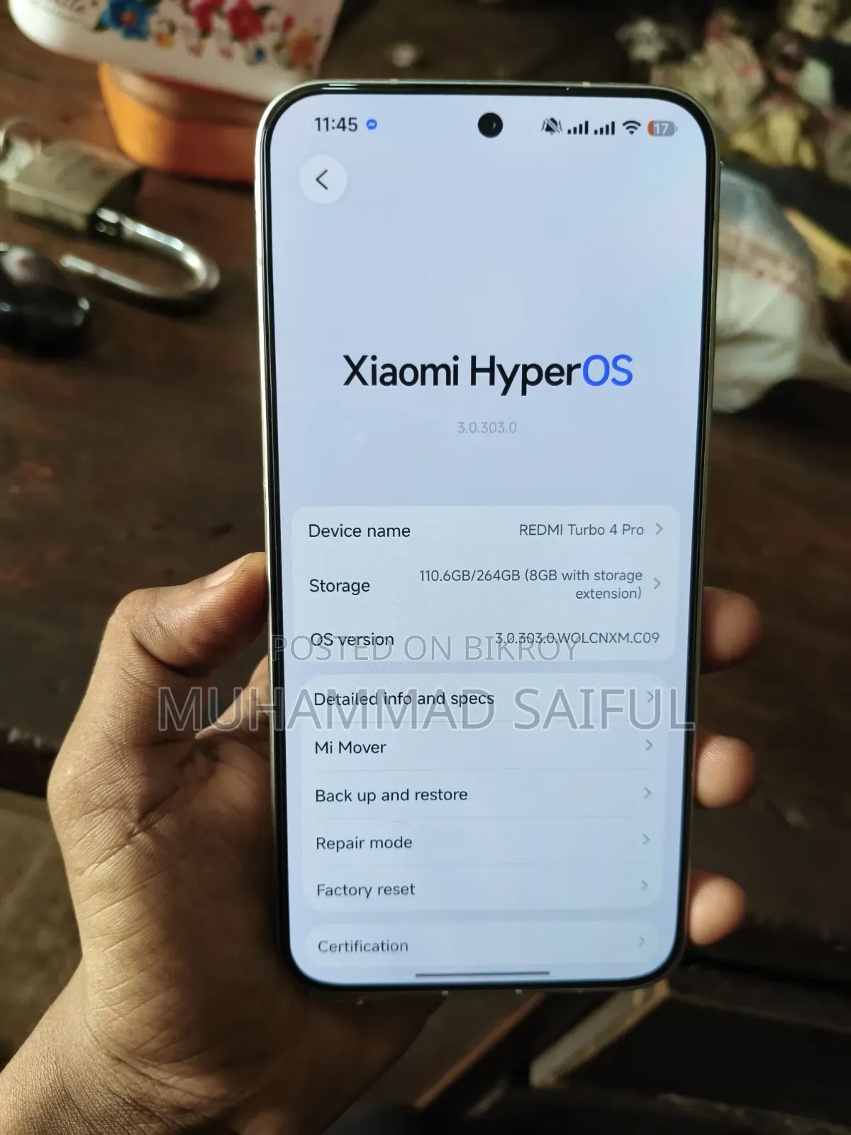 Xiaomi Redmi Turbo 4 Pro 256 GB White