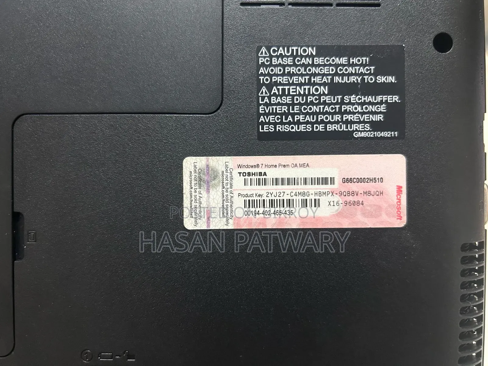 Laptop Toshiba Satellite C850 4GB Intel Core I3 SSD 256GB