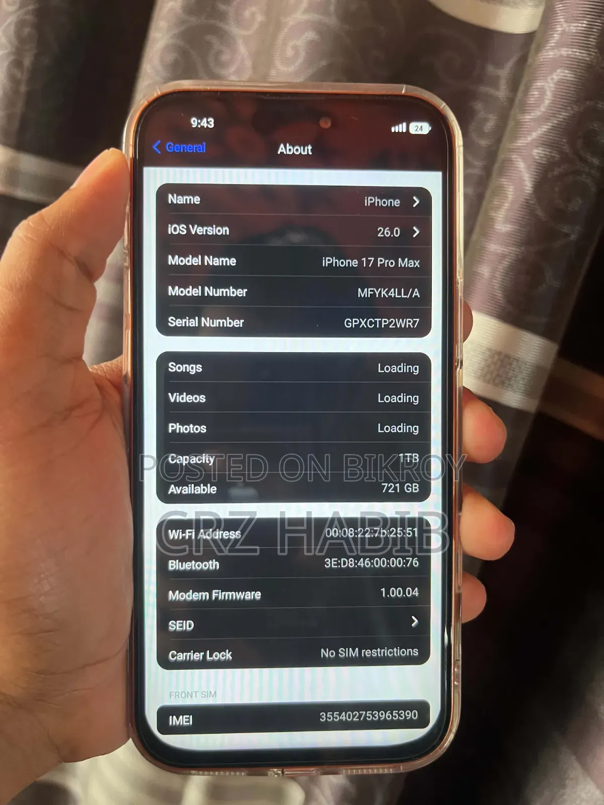 Apple iPhone 17 Pro Max 1 TB Orange