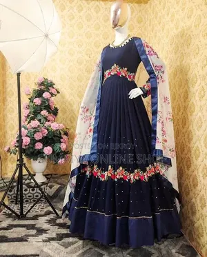Ready-made Georgette Embroidery Party Dress
