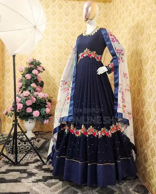 Ready-made Georgette Embroidery Party Dress