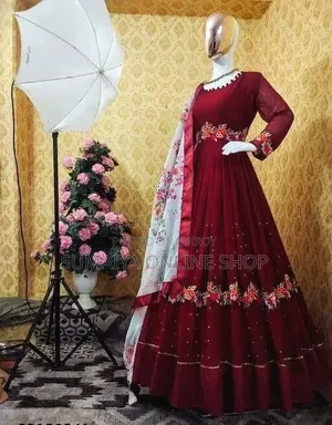 Ready-made Georgette Embroidery Party Dress