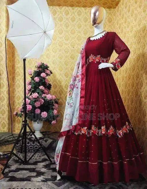 Ready-made Georgette Embroidery Party Dress