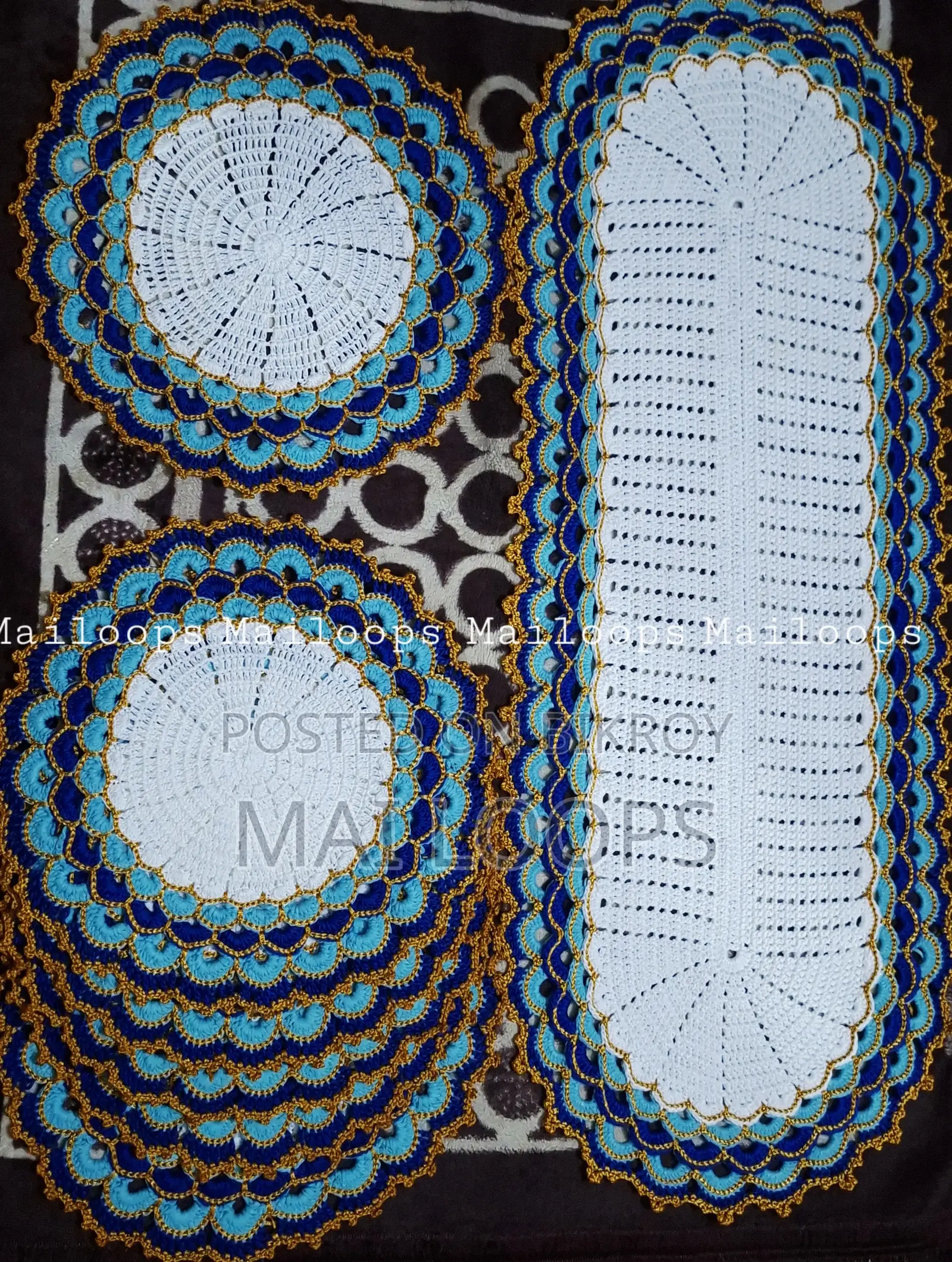 Crochet Table Mat and Runner Set