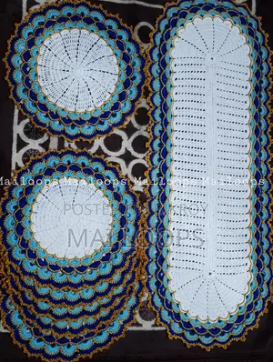 Crochet Table Mat and Runner Set
