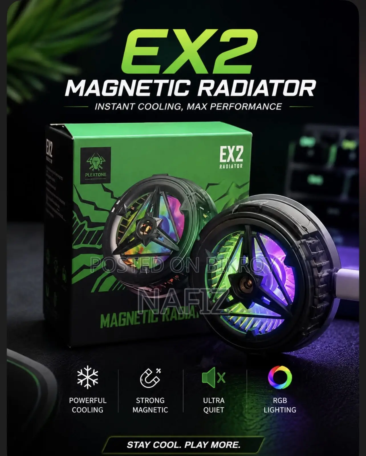 RGB Phone Gaming Cooler | Fast Cooling Fan | RGB Light | PUBG Freefire