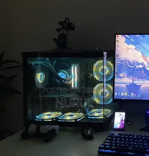 Pc Power Pgh600 Iceland Atx Gaming Black Case With (6 X Argb Fan)