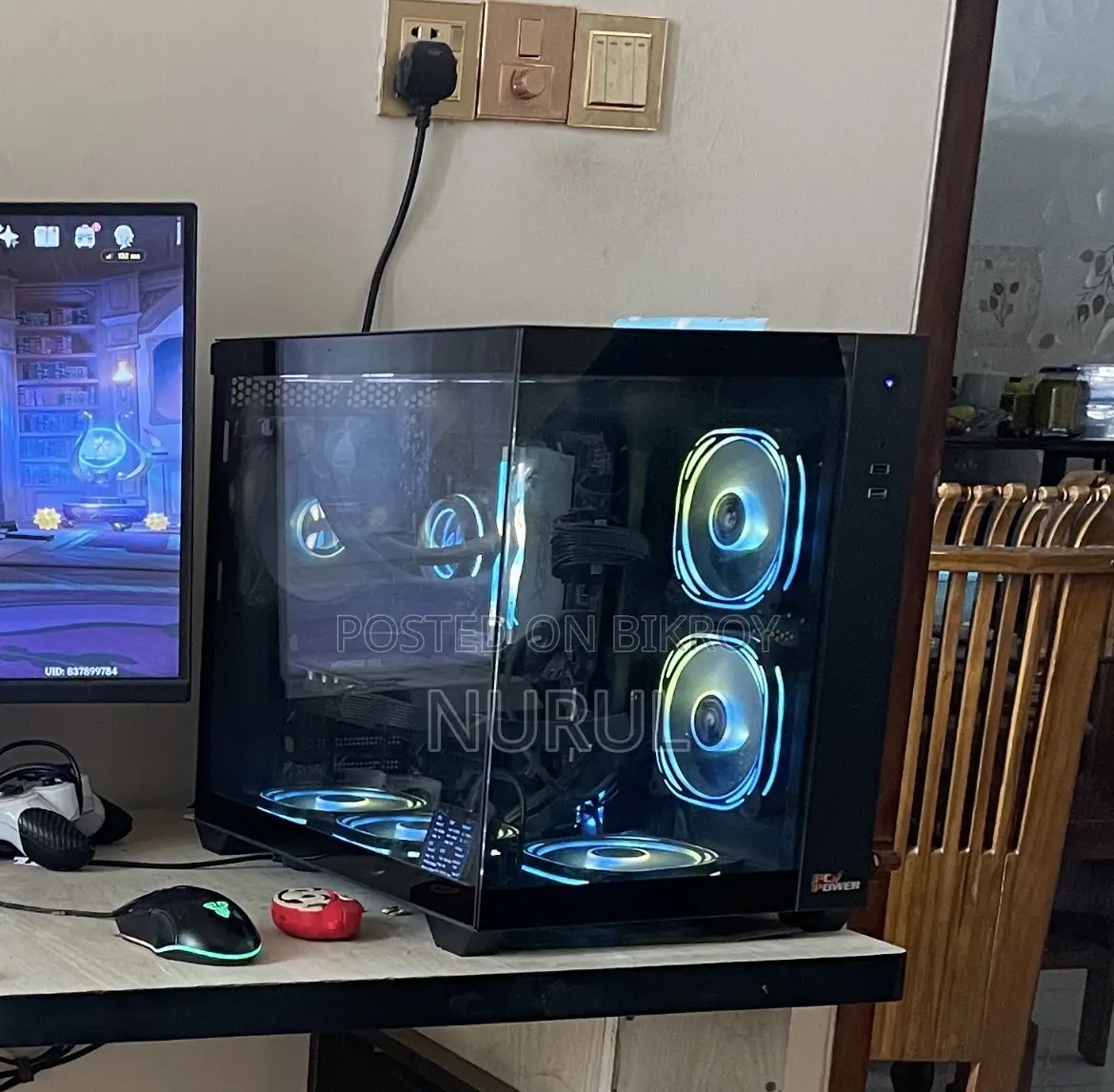 Pc Power Pgh600 Iceland Atx Gaming Black Case With (6 X Argb Fan)