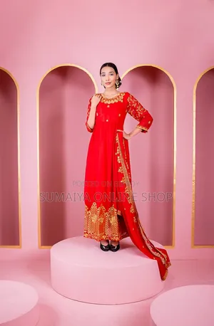 Georgette Embroidery Party Dress
