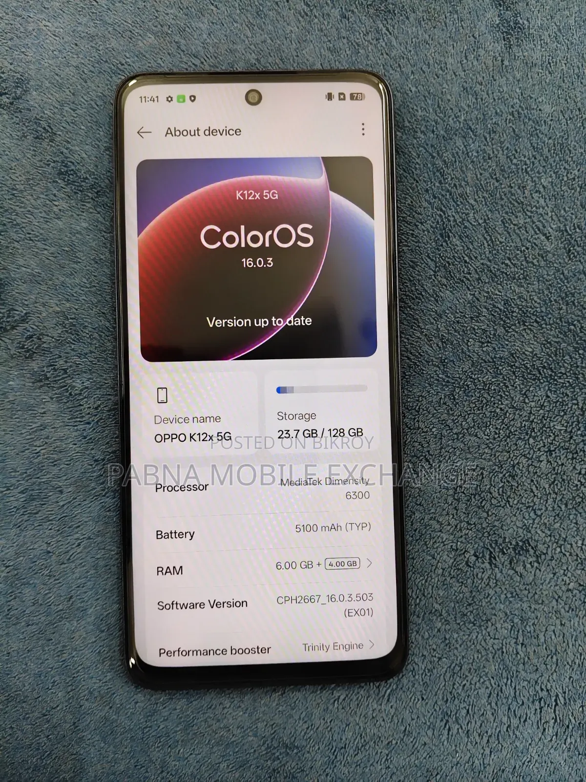 Oppo K12x 128 GB Black