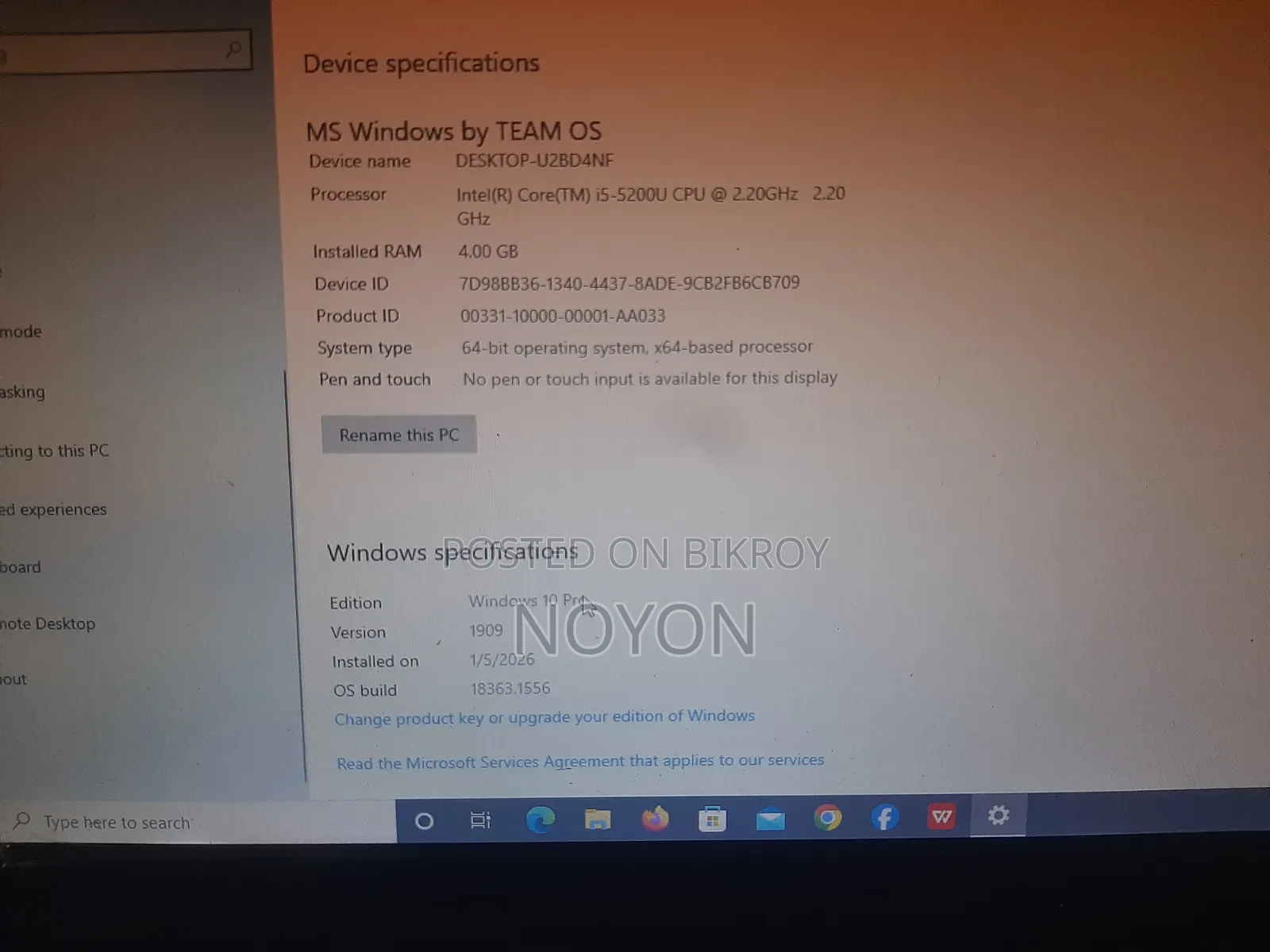 Laptop Lenovo G40 4GB Intel Core I5 HDD+SSD 128GB