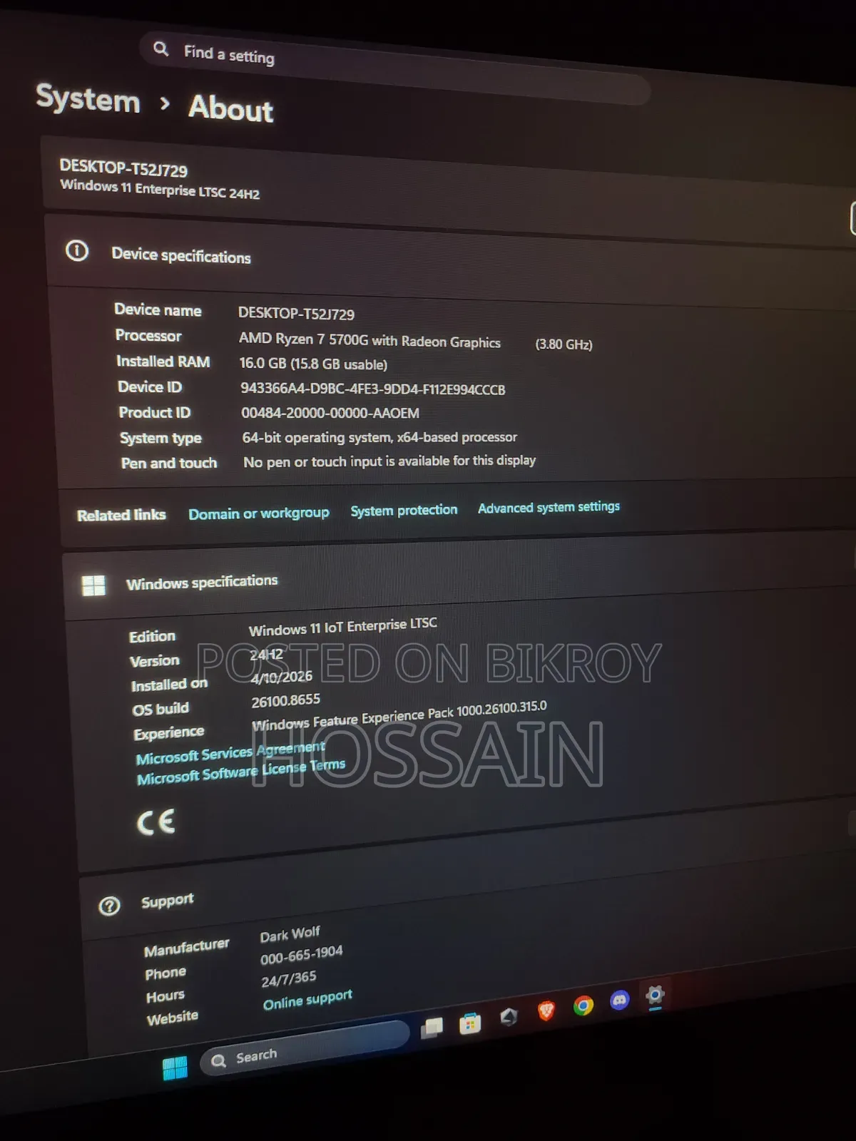 New Desktop Computer Asus 32GB AMD Ryzen 7 SSD 1T