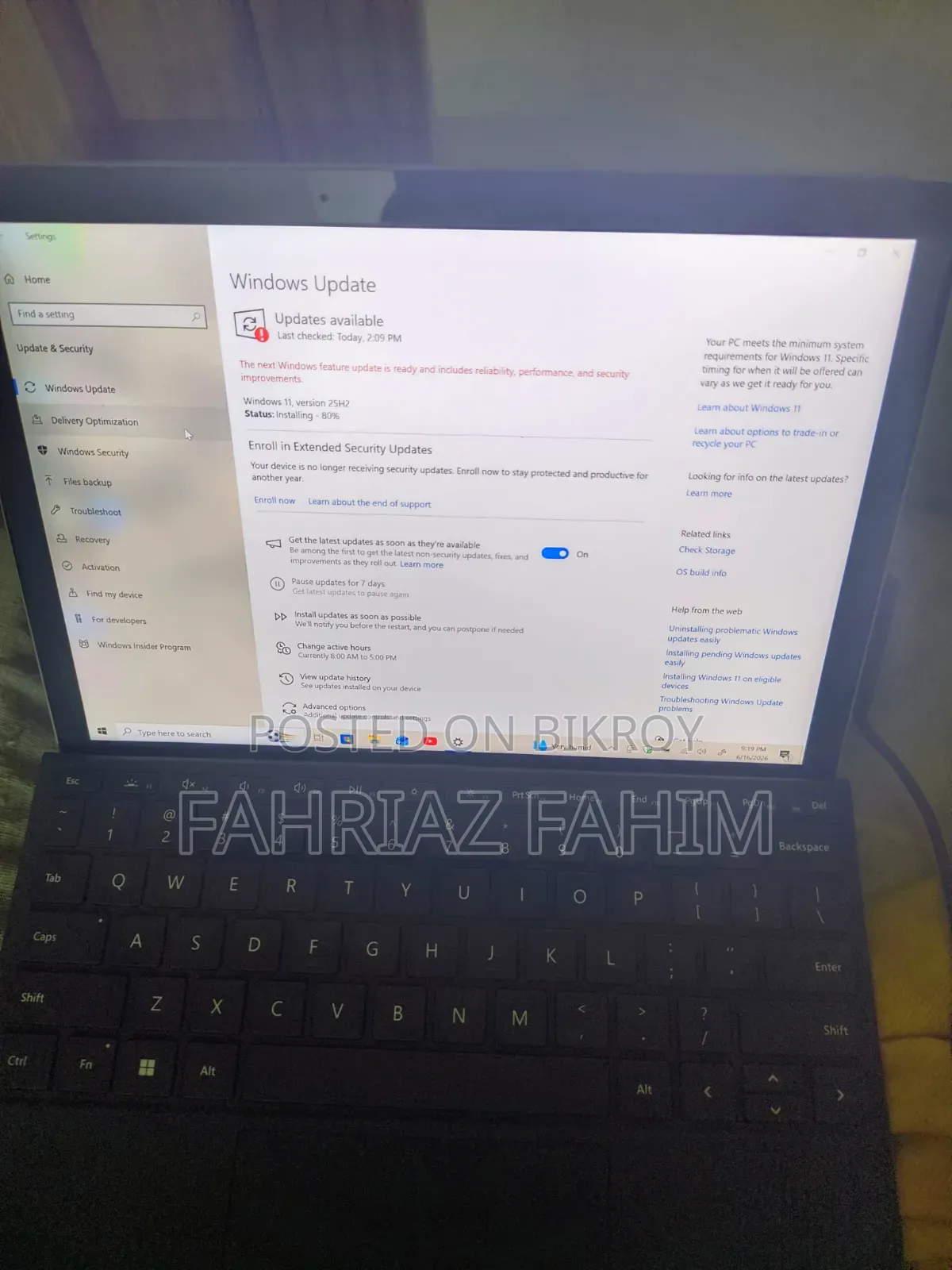 Laptop Microsoft Surface Go 2 8GB Intel Core M3 SSD 128GB