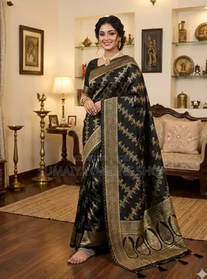 Japanese Silk Saree With Blouse Piece