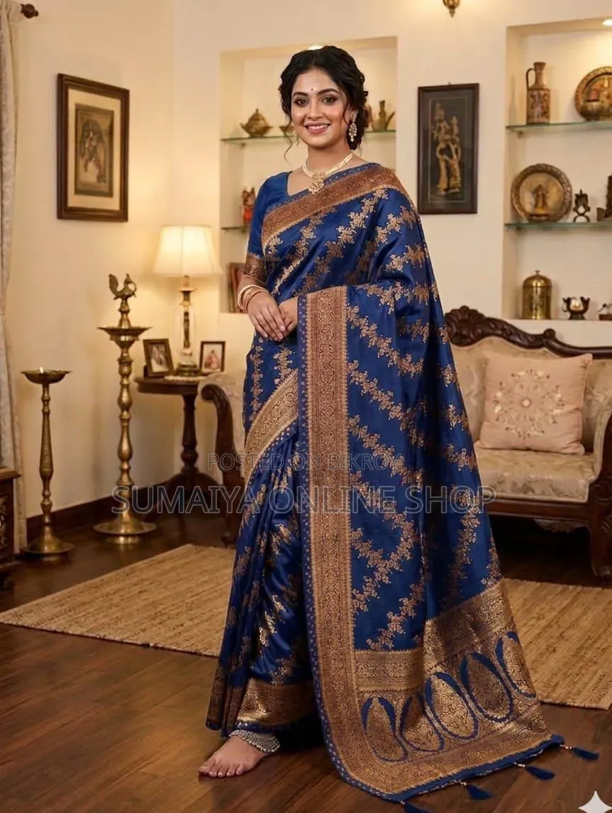 Japanese Silk Saree With Blouse Piece