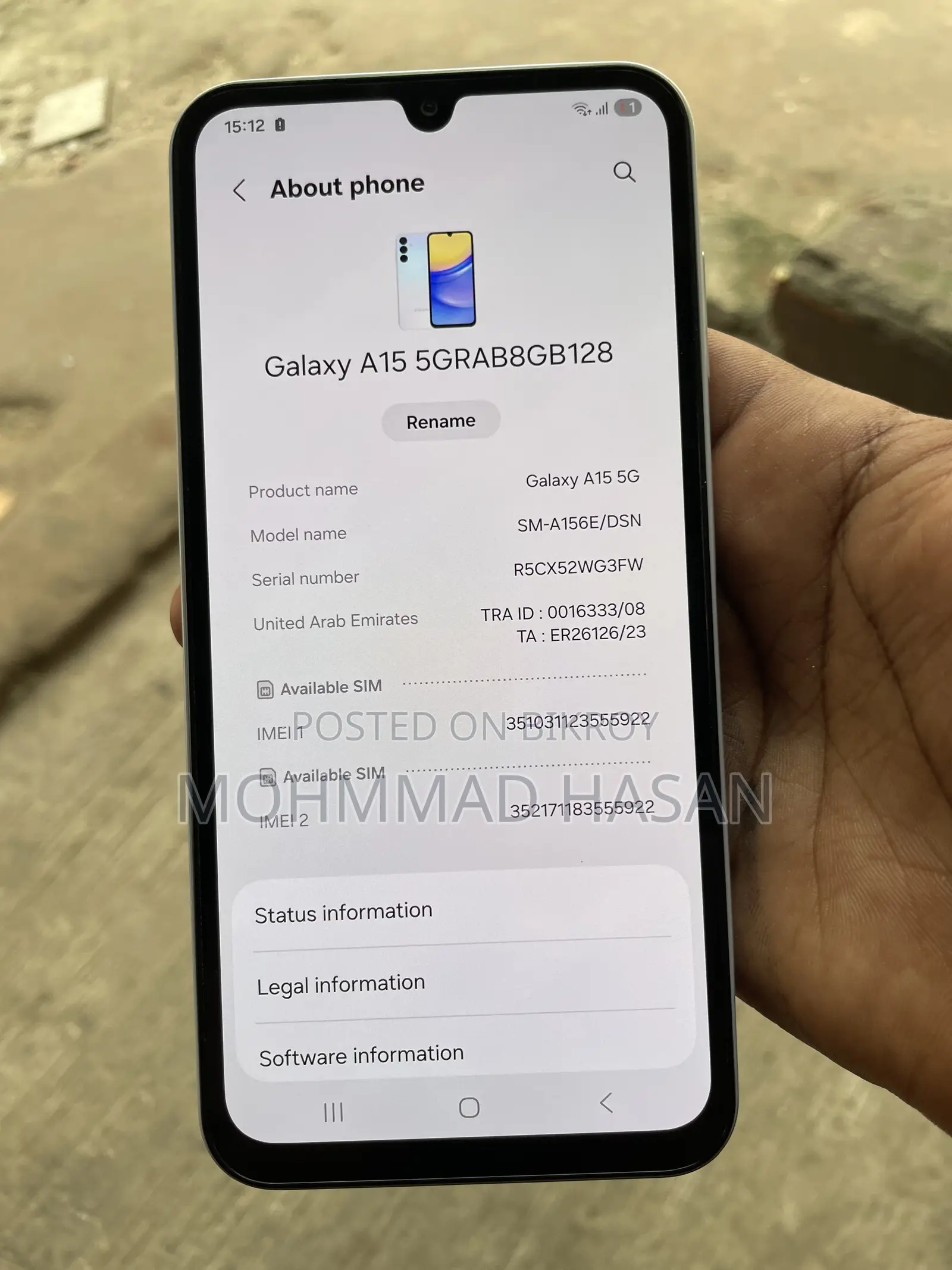 Samsung Galaxy A15 5G 128 GB White
