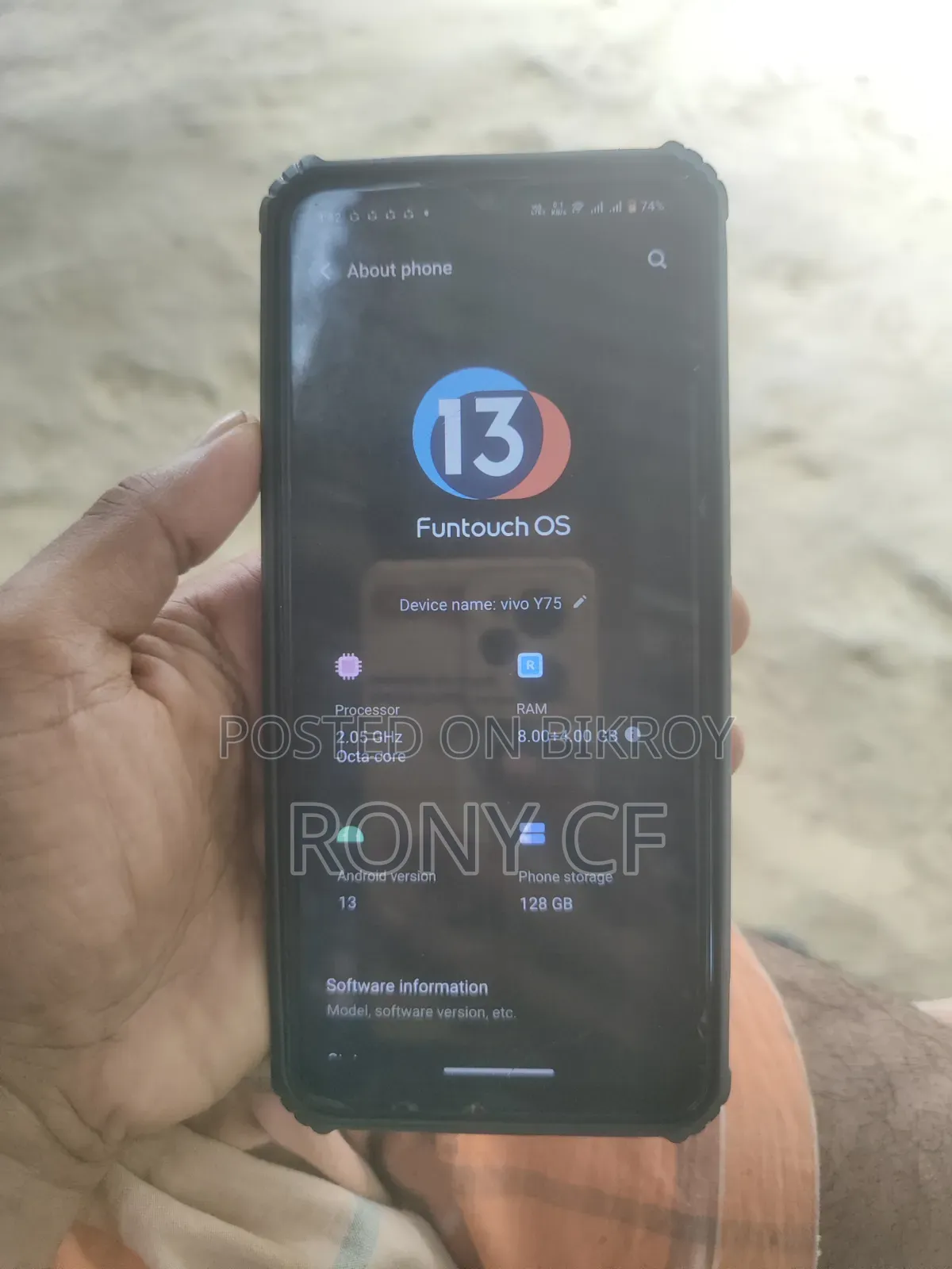 Vivo Y75 128 GB Black