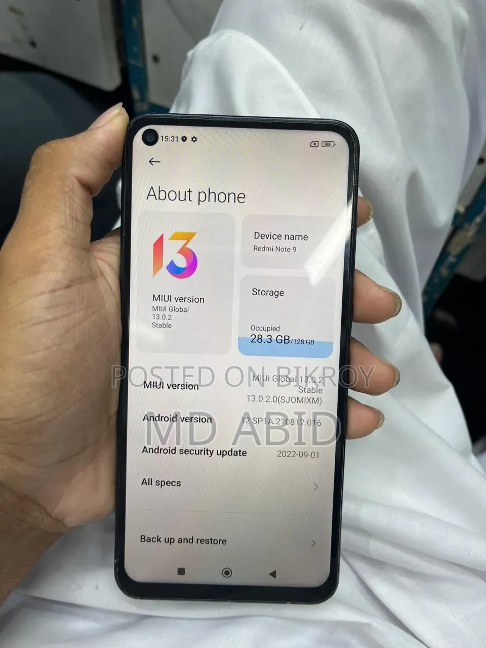 Xiaomi Redmi Note 9 128 GB Red