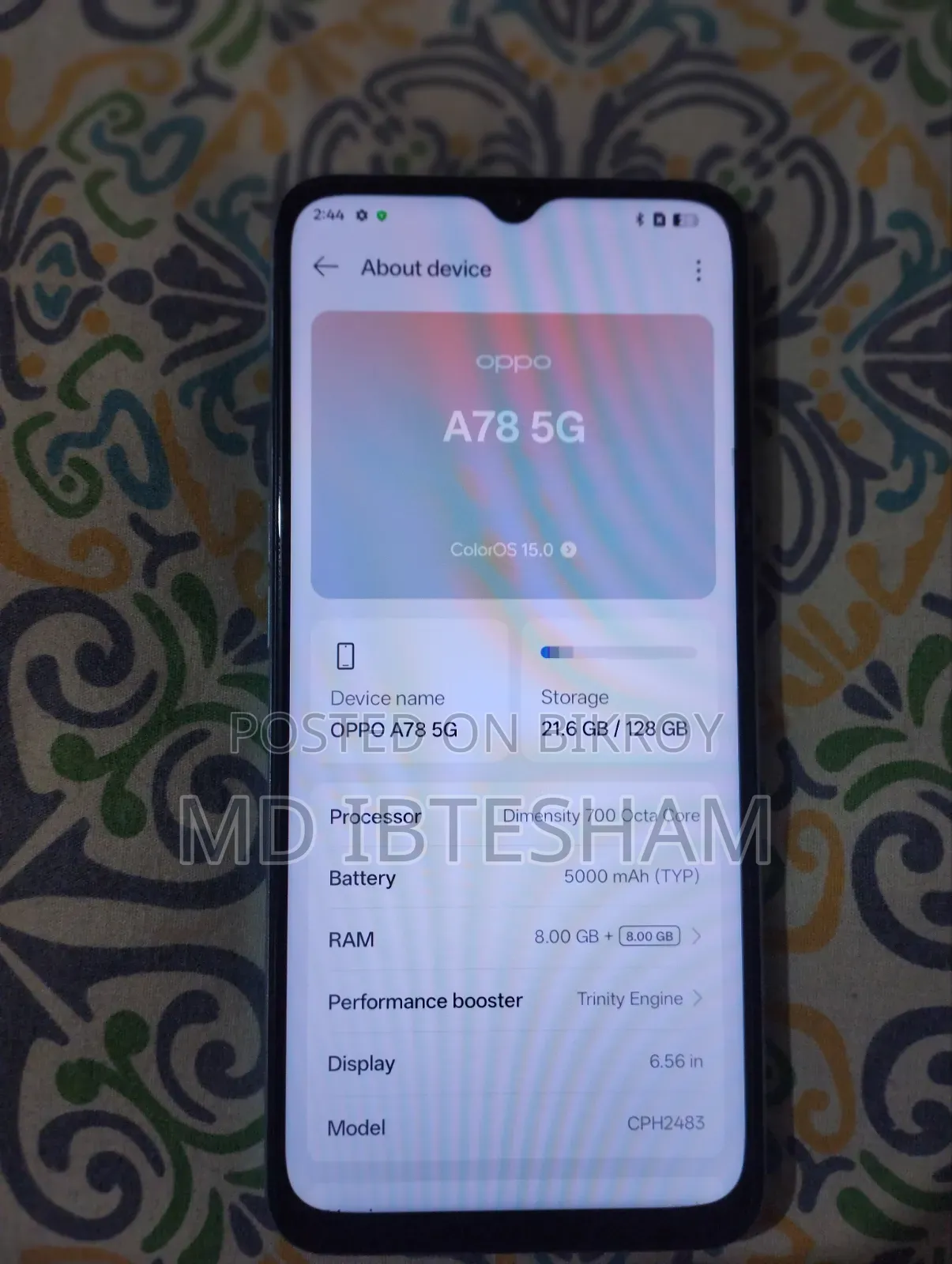 Oppo A78 5G 128 GB Blue