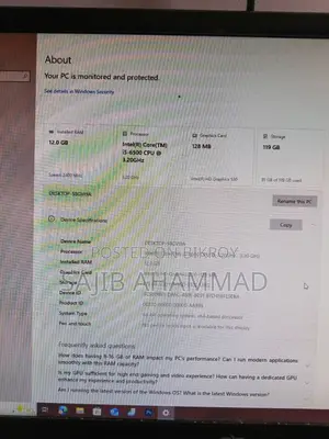 Desktop Computer 12GB Intel Core i5 SSD 128GB