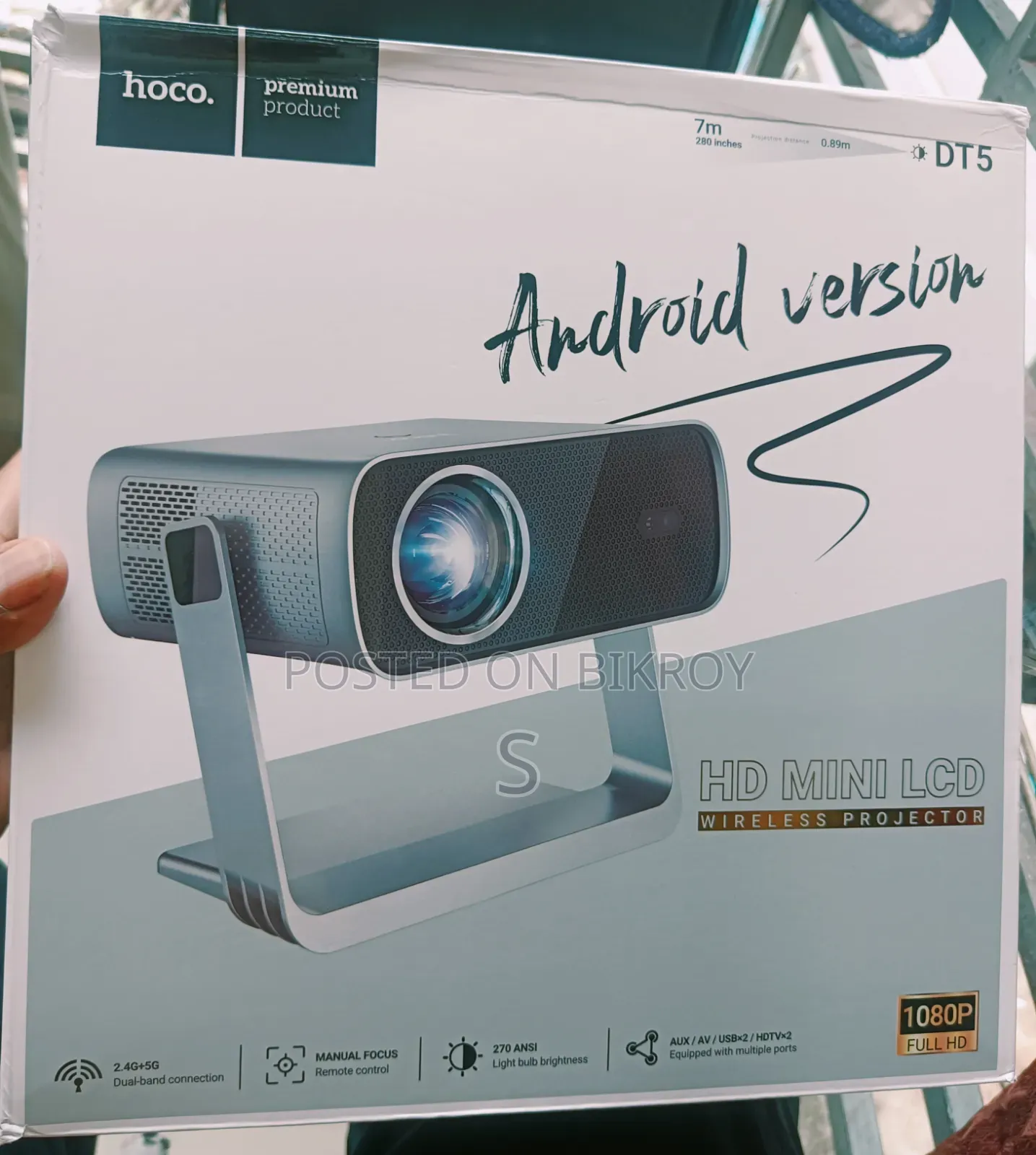 Hoco Android Projector Dt5 Premium Full Hd Fill Used Only 1 Day