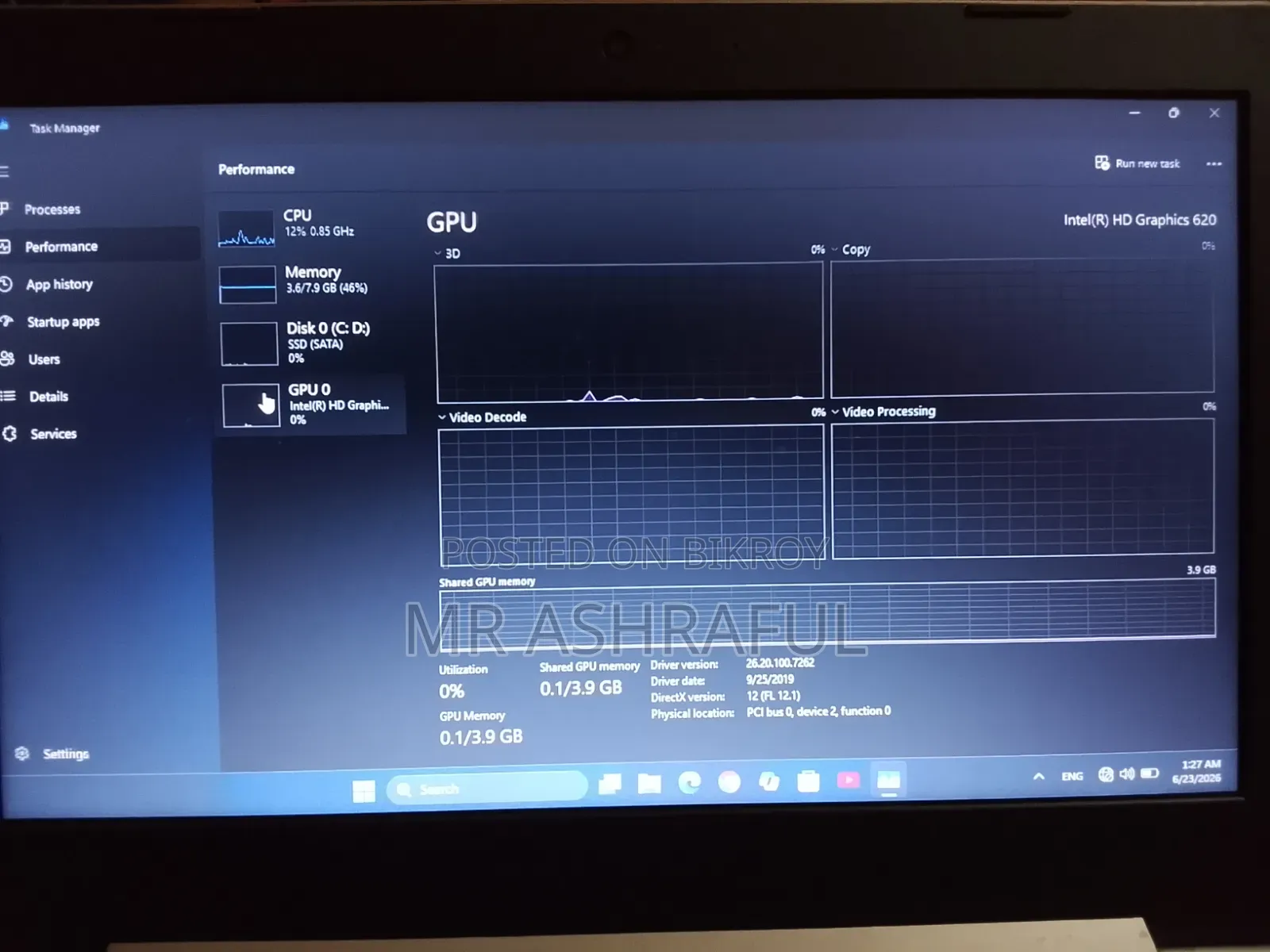 Laptop Lenovo 8GB Intel Core i3 SSD 256GB