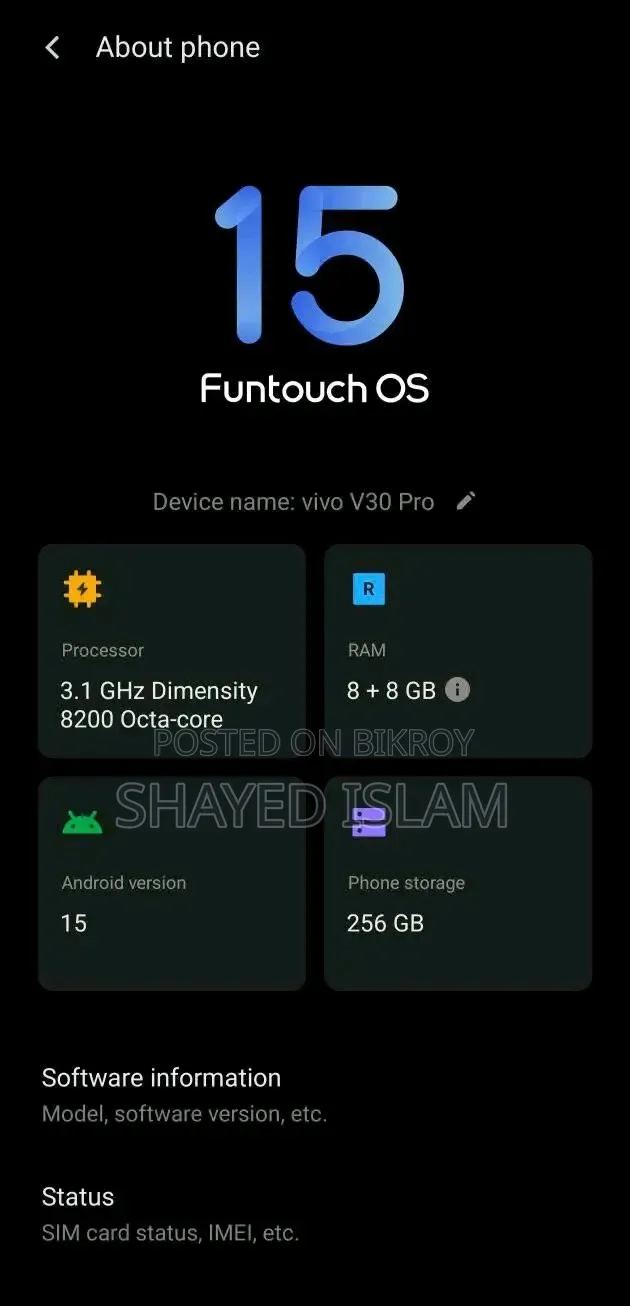 Vivo V30 5G 256 GB