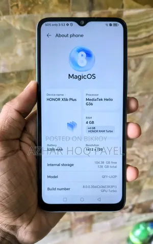 New Honor X5b Plus 128 GB Blue