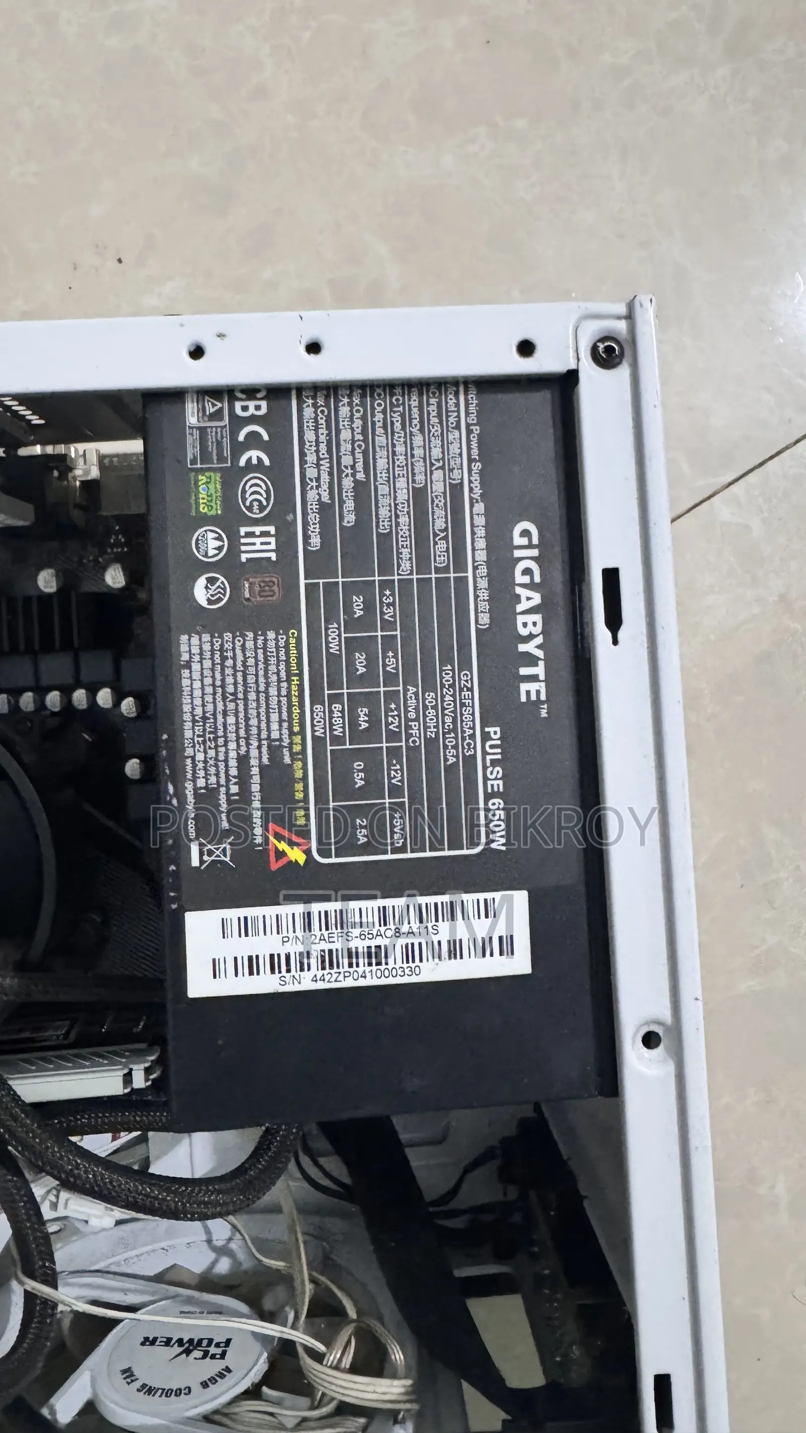 Gigabyte 650w Power Supply 80+ Bronze