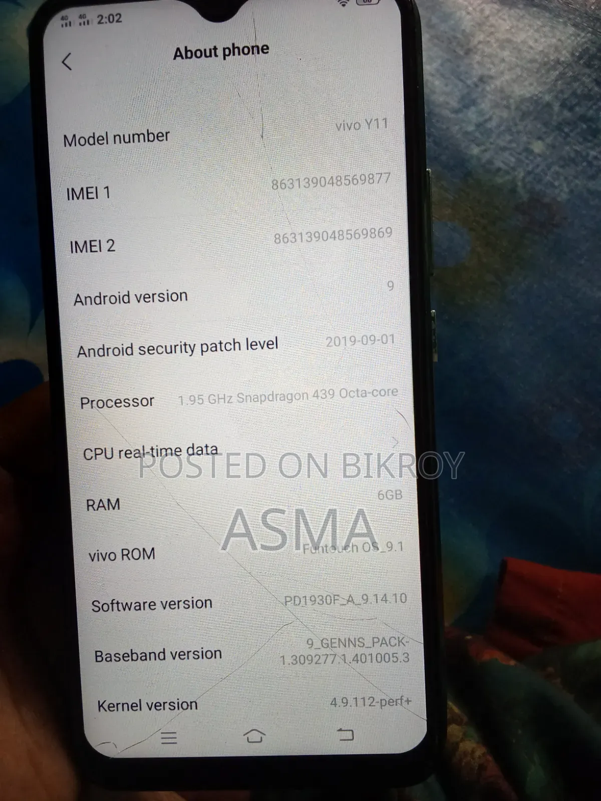 Vivo Y20 64 GB Blue