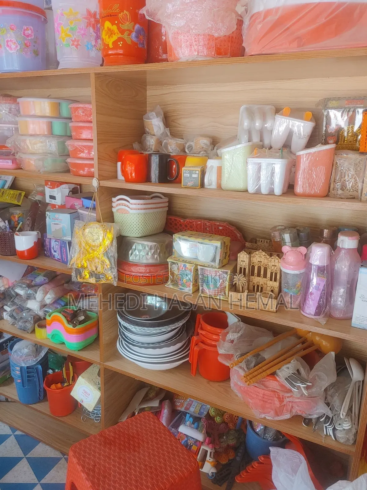 Sale of goods including racks