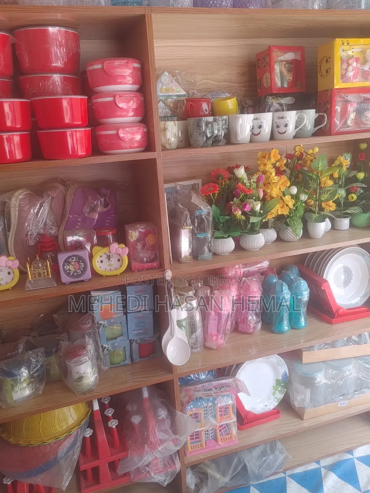 Sale of goods including racks