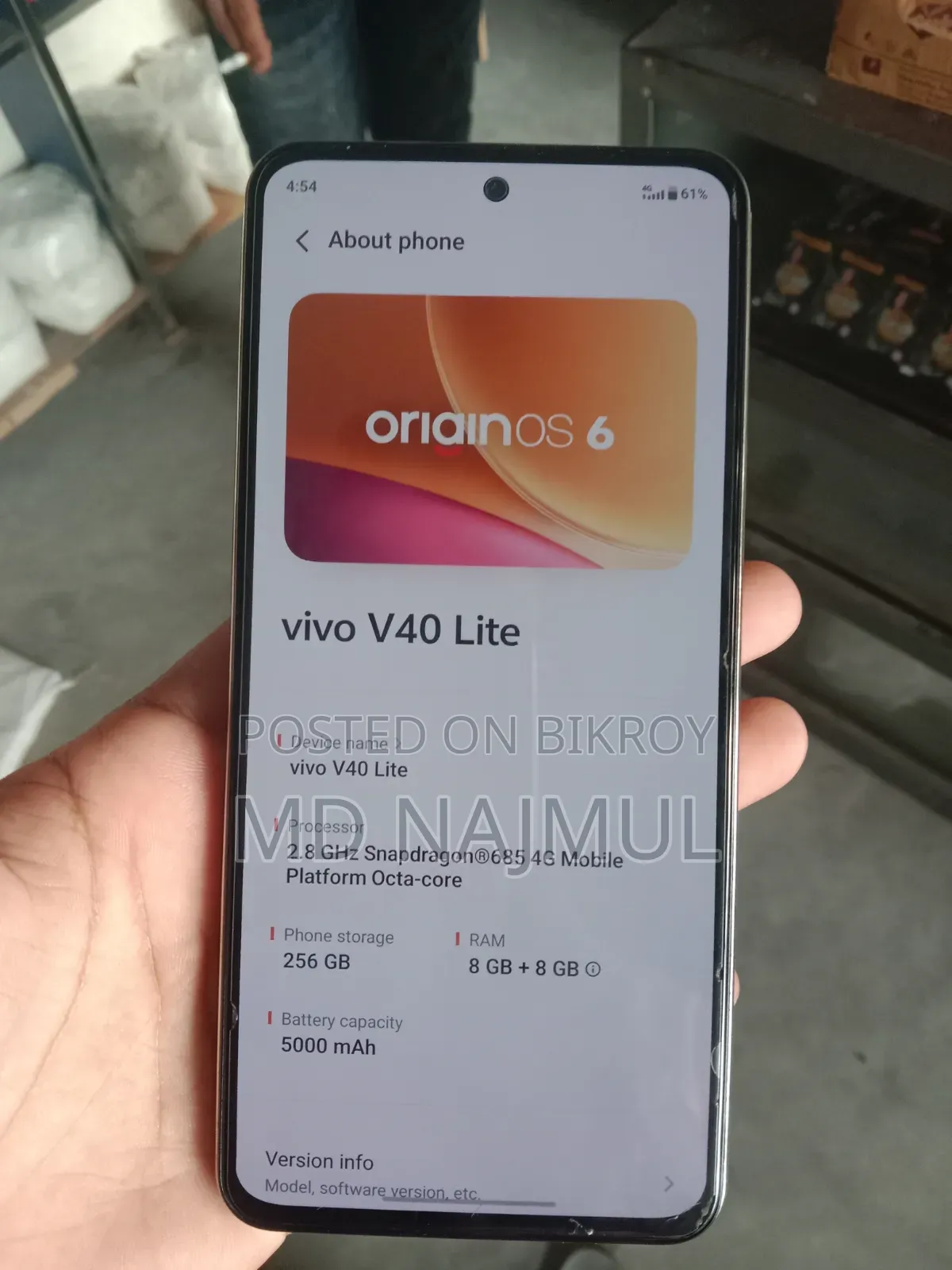 Vivo V40 Lite 256 GB Rose Gold