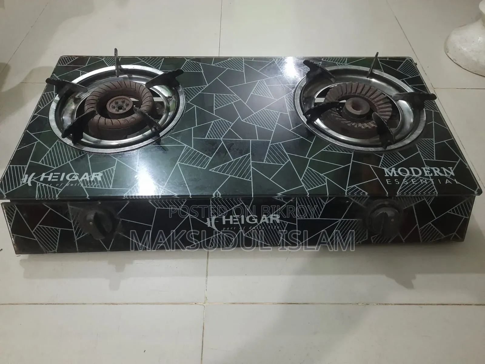 Double burner gas stove