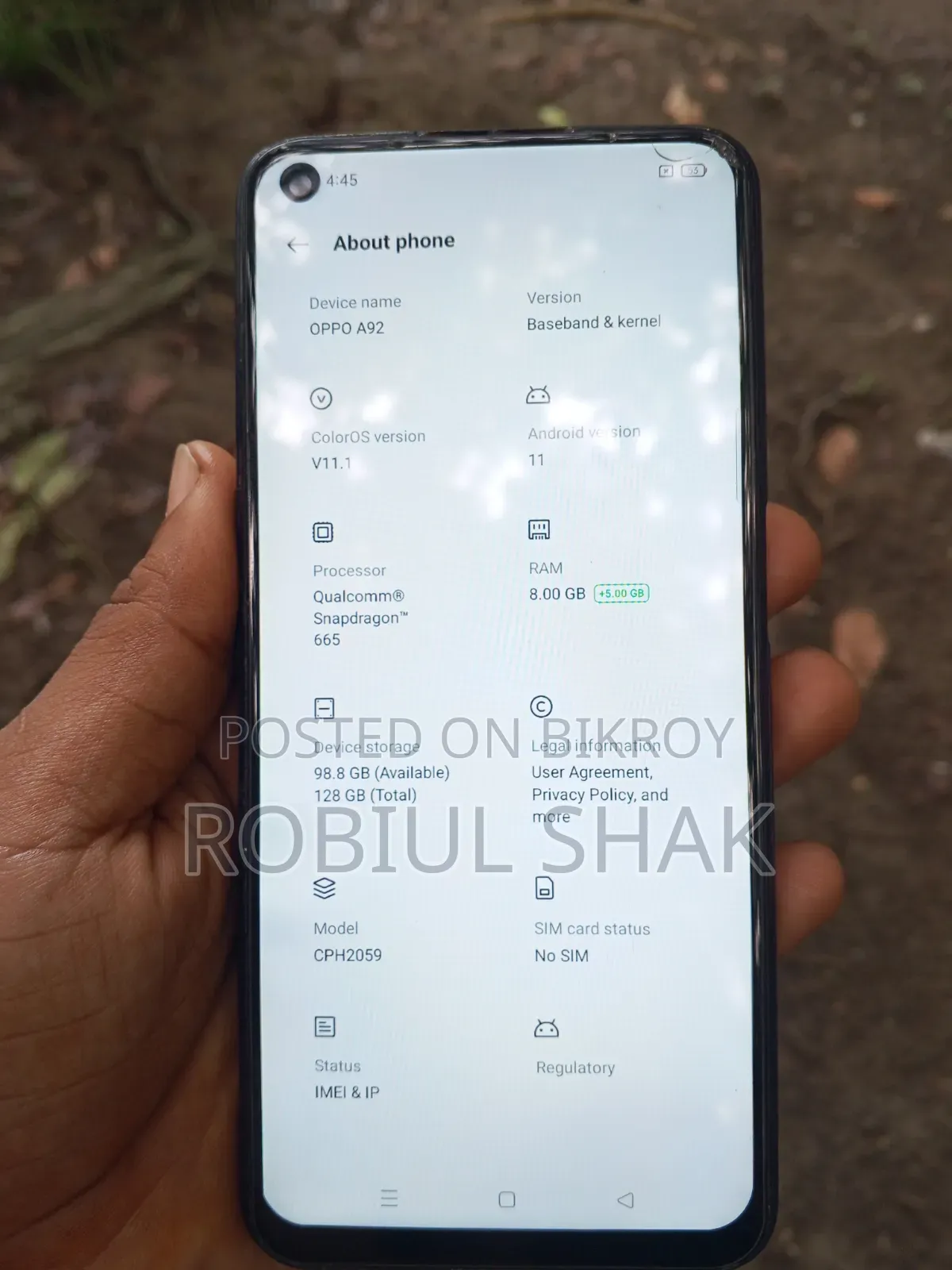 Oppo A92 128 GB Blue